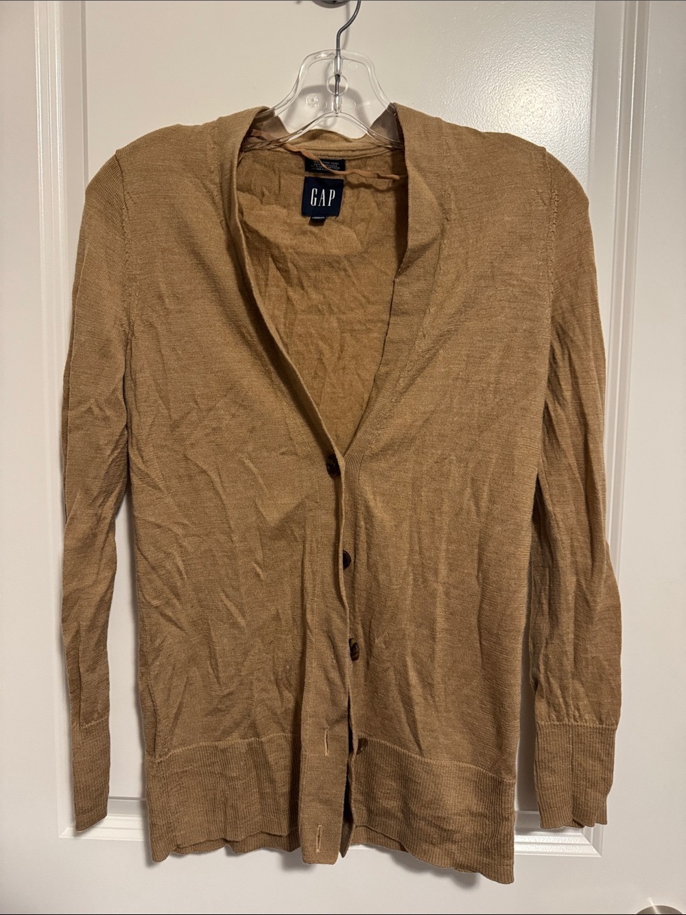 GAP Women's Tan Button-Up Cardigan